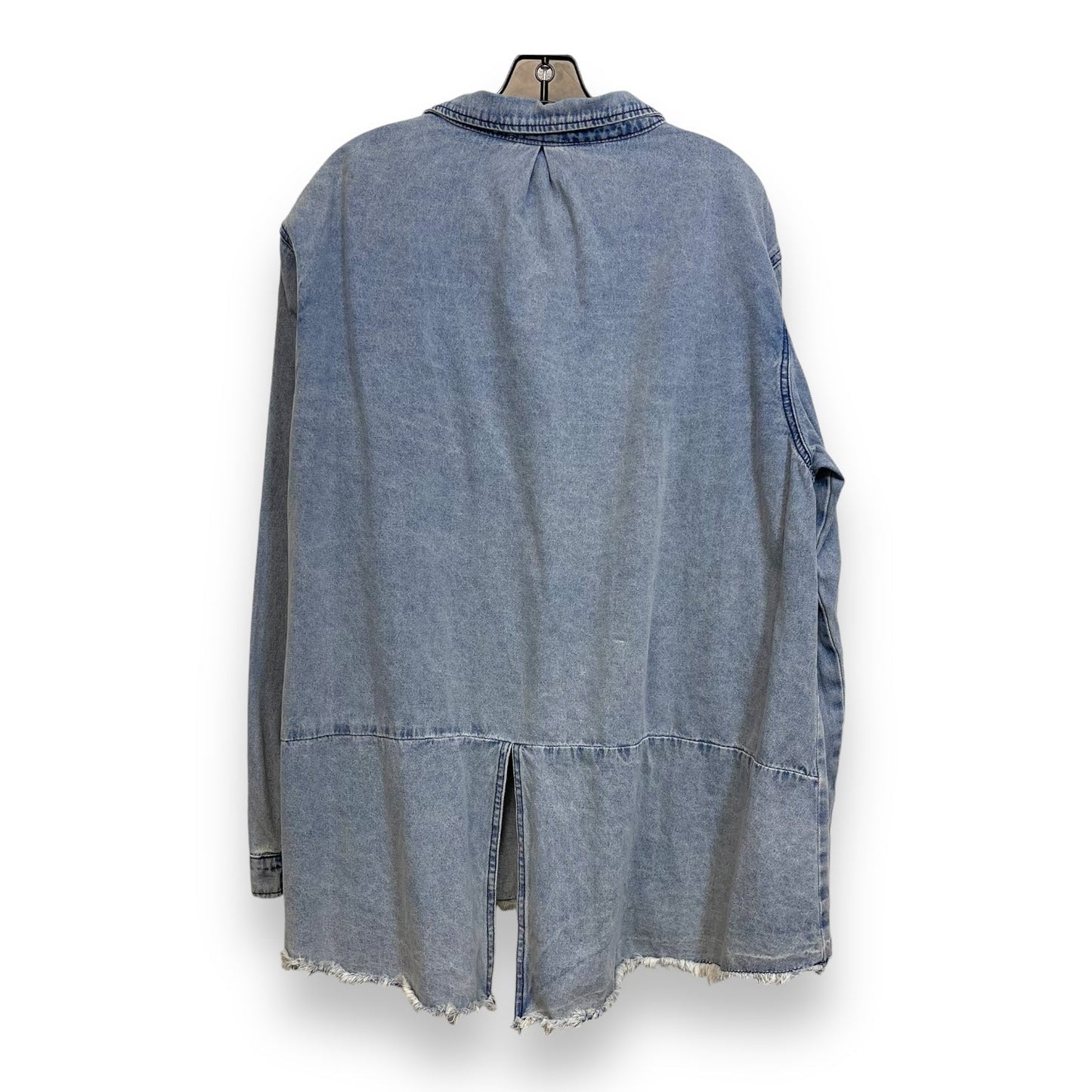 Top Long Sleeve By Umgee In Blue Denim, Size: 1x