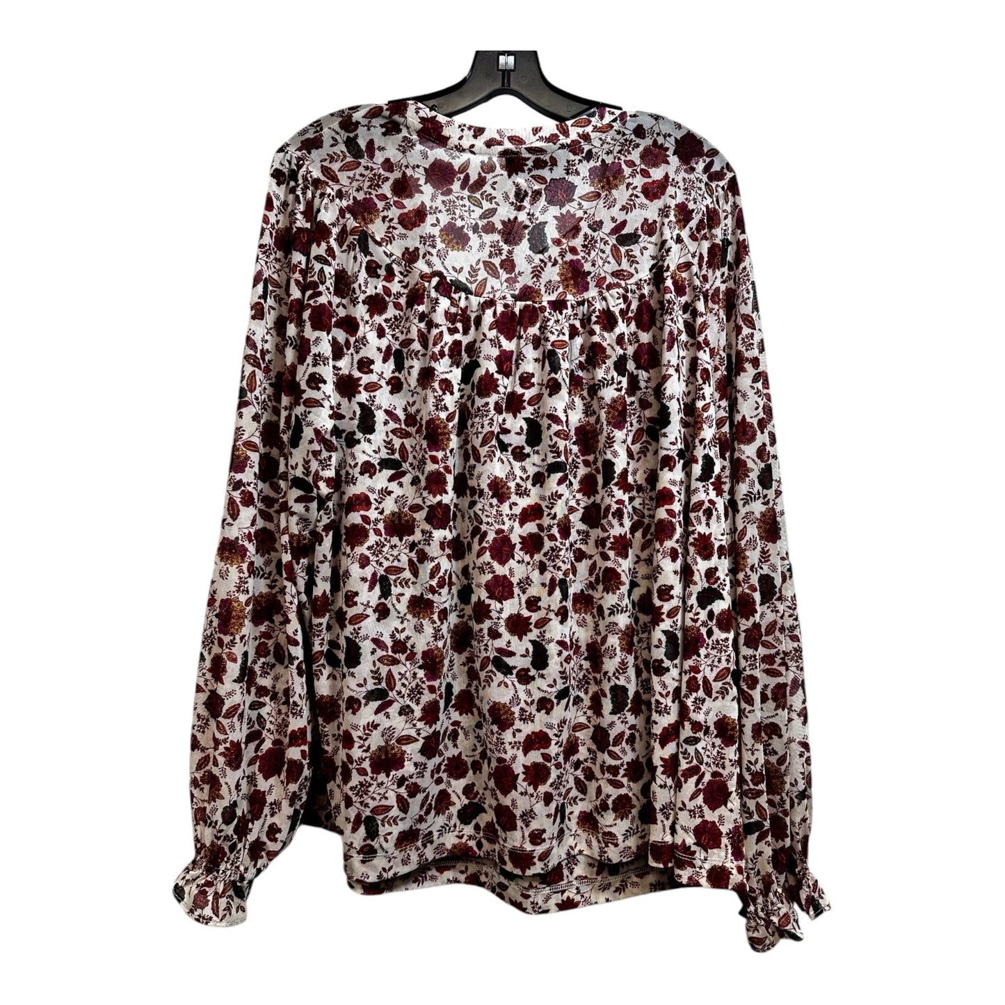 Top Long Sleeve By Lane Bryant In Floral Print, Size: 1x