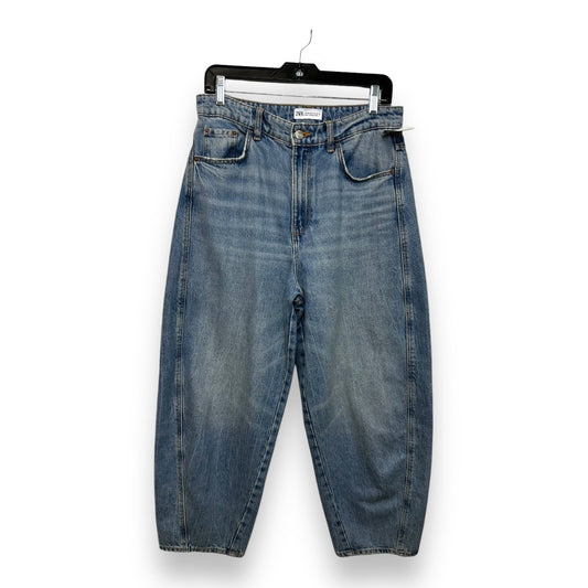 Barrel Jeans By Zara In Blue Denim, Size: 6