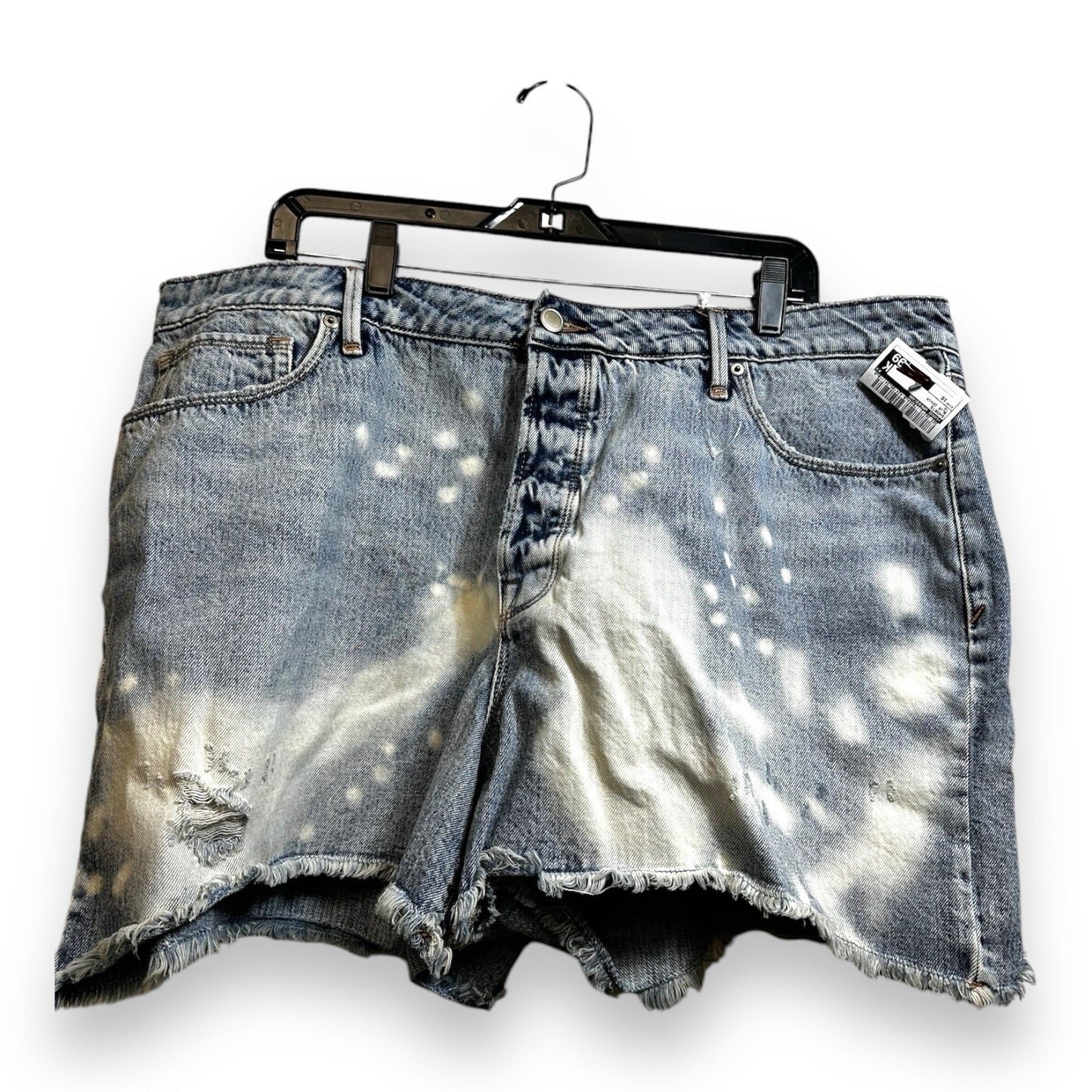 Bombshell Shorts By Good American In Blue Denim, Size: 16