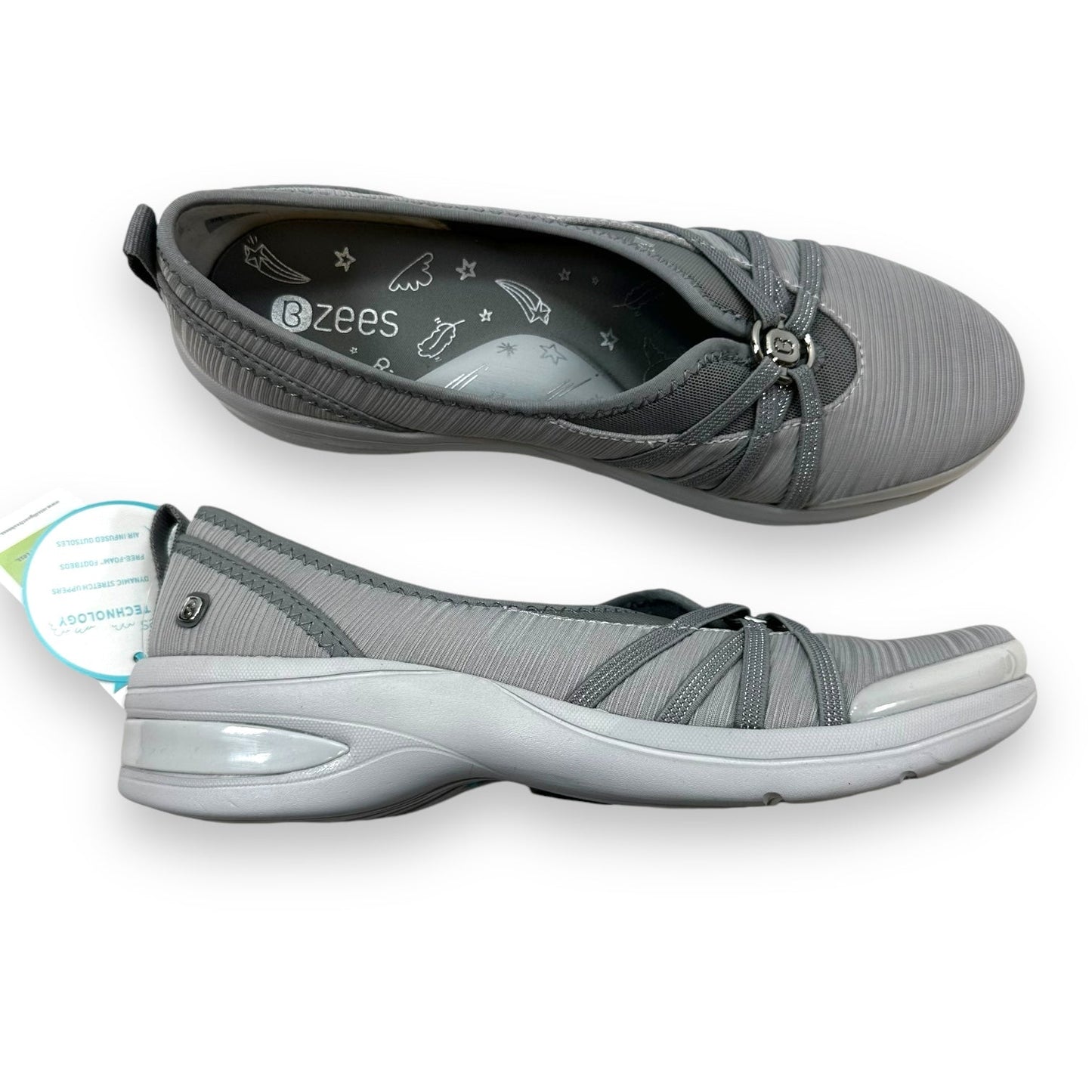 Shoes Flats By Bzees In Grey, Size: 9