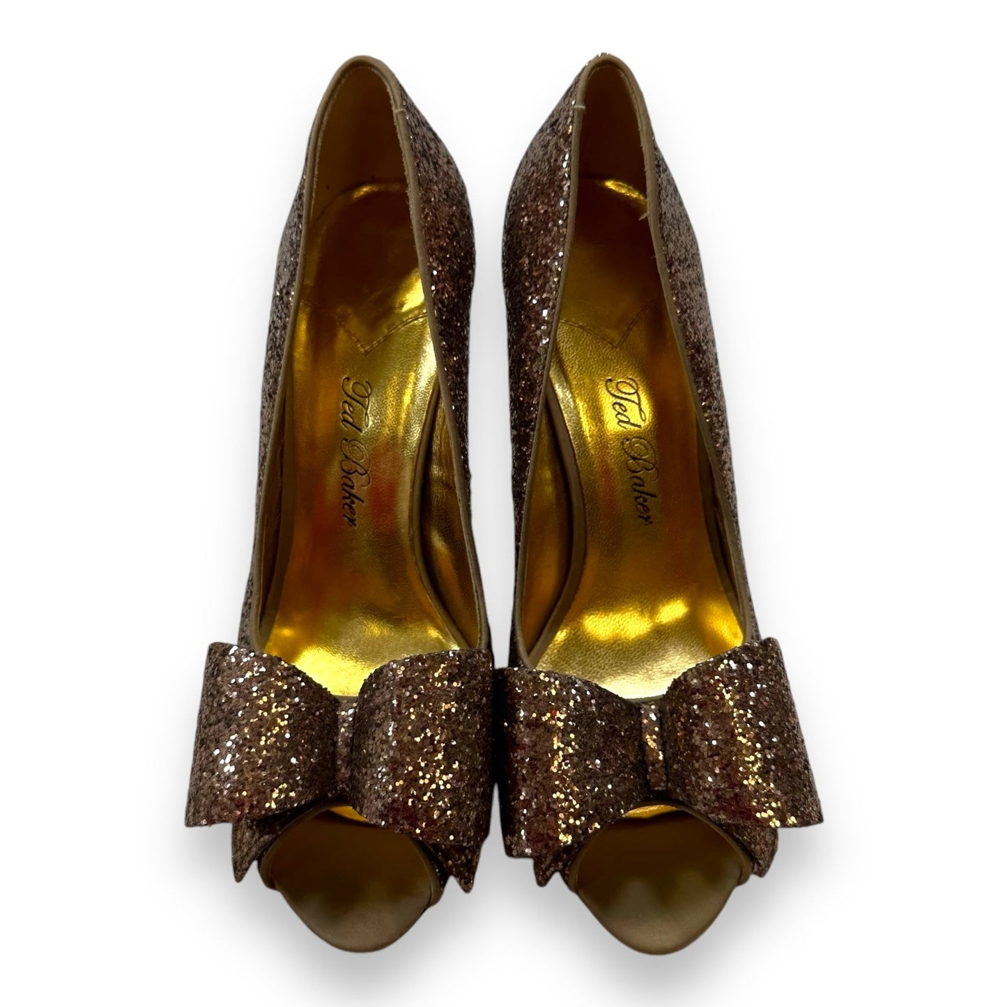 Shoes Heels Stiletto By Ted Baker In Bronze, Size: 9