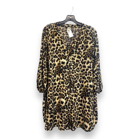 Top 3/4 Sleeve By Sew In Love In Animal Print, Size: 2x