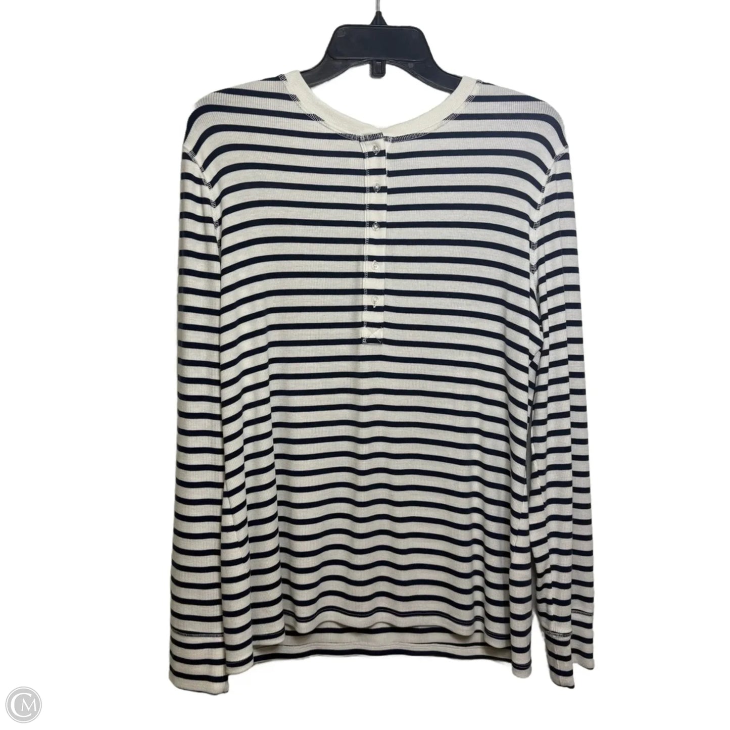 Top Long Sleeve Basic By On 34th In Striped Pattern, Size: 2x