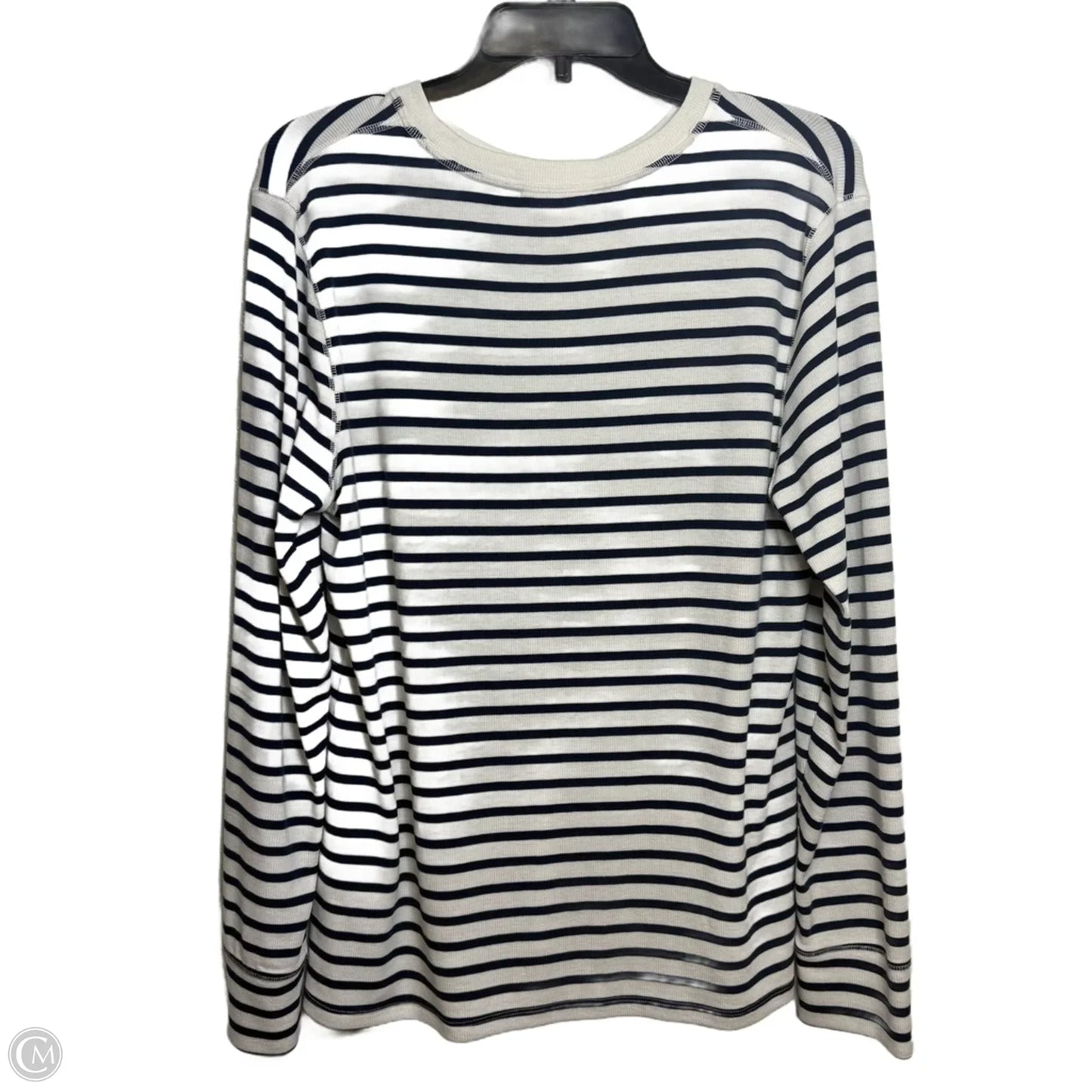 Top Long Sleeve Basic By On 34th In Striped Pattern, Size: 2x