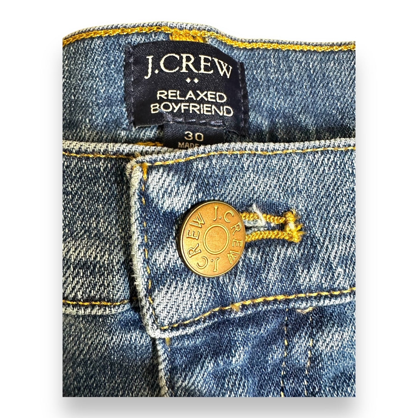 Jeans relaxed Boyfriend By J. Crew In Blue Denim, Size: 10