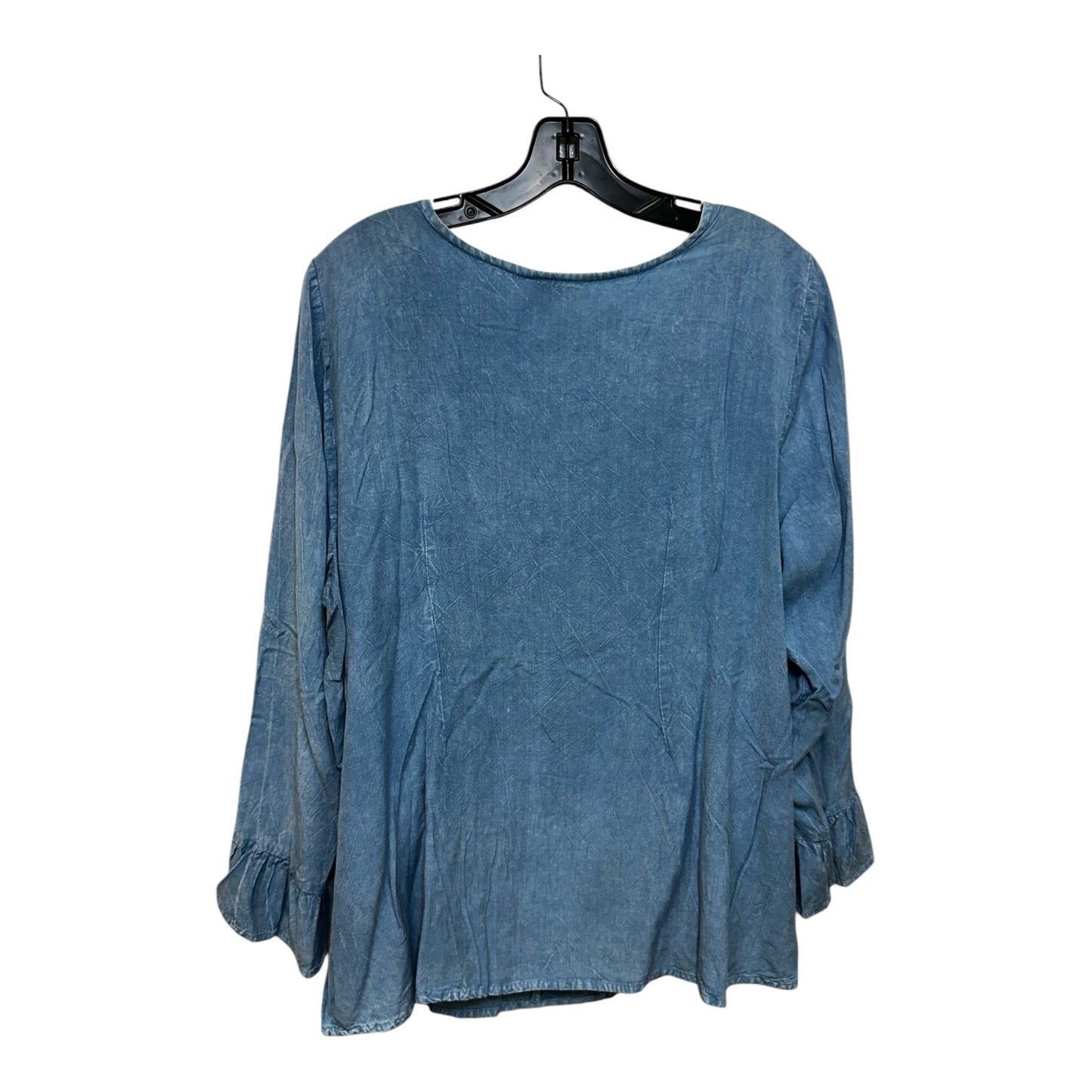 Top 3/4 Sleeve By Avenue In Blue, Size: 3x