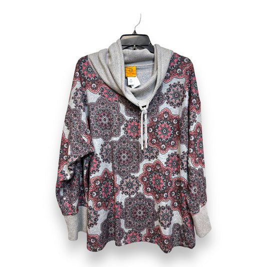 Top Long Sleeve By Ruby Rd In Paisley Print, Size: 1x