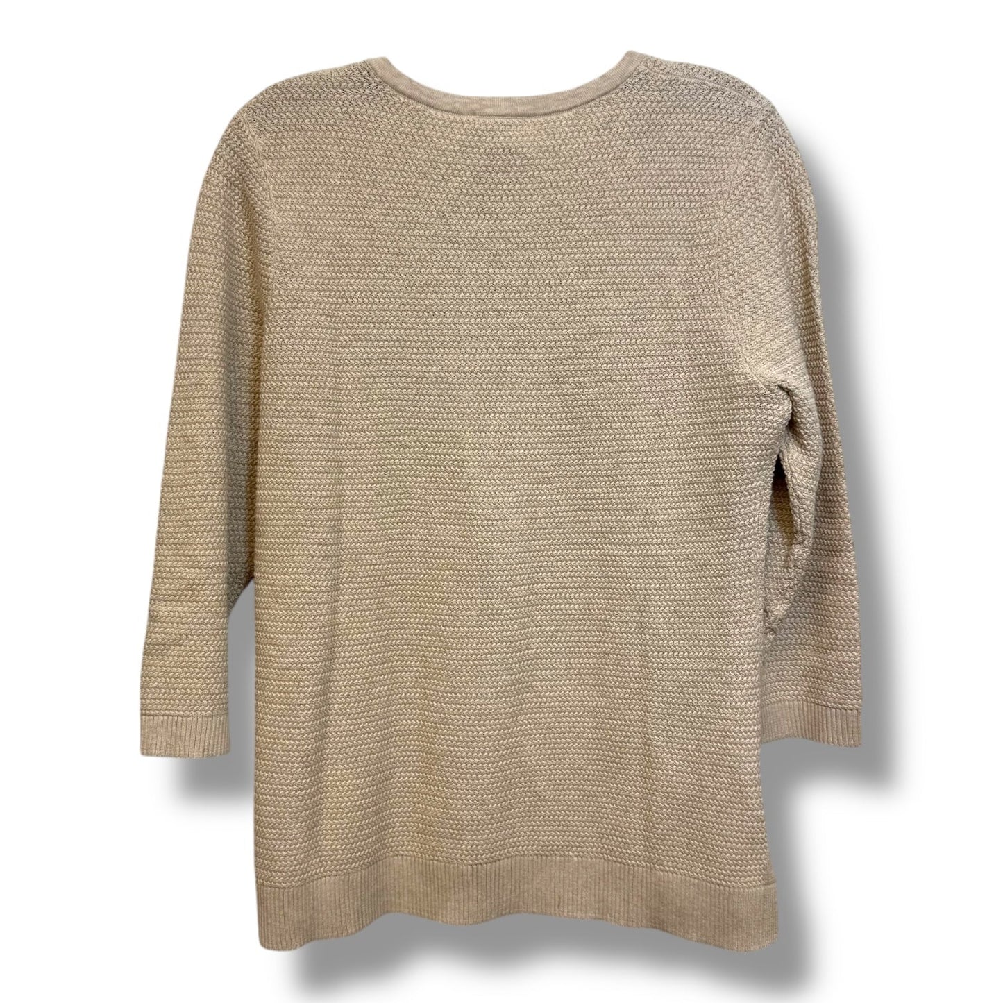 Top 3/4 Sleeve By Talbots In Beige, Size: M