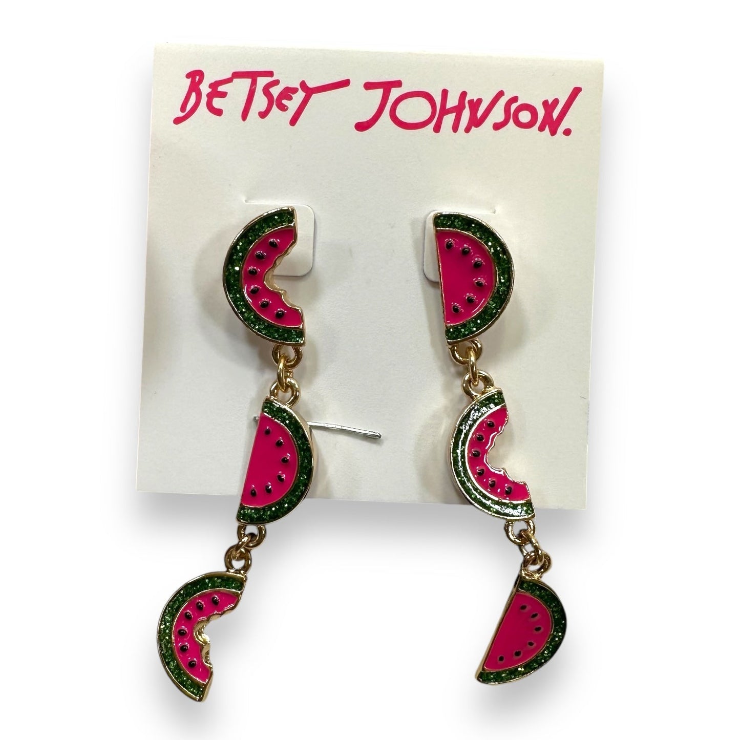 Watermelon Earrings Dangle/drop By Betsey Johnson