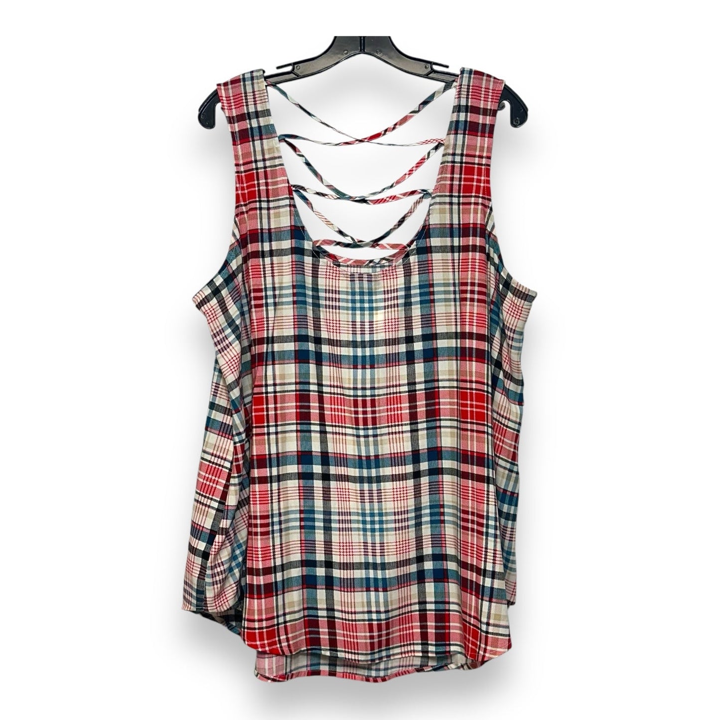 Top Sleeveless By Torrid In Plaid Pattern, Size: 2x