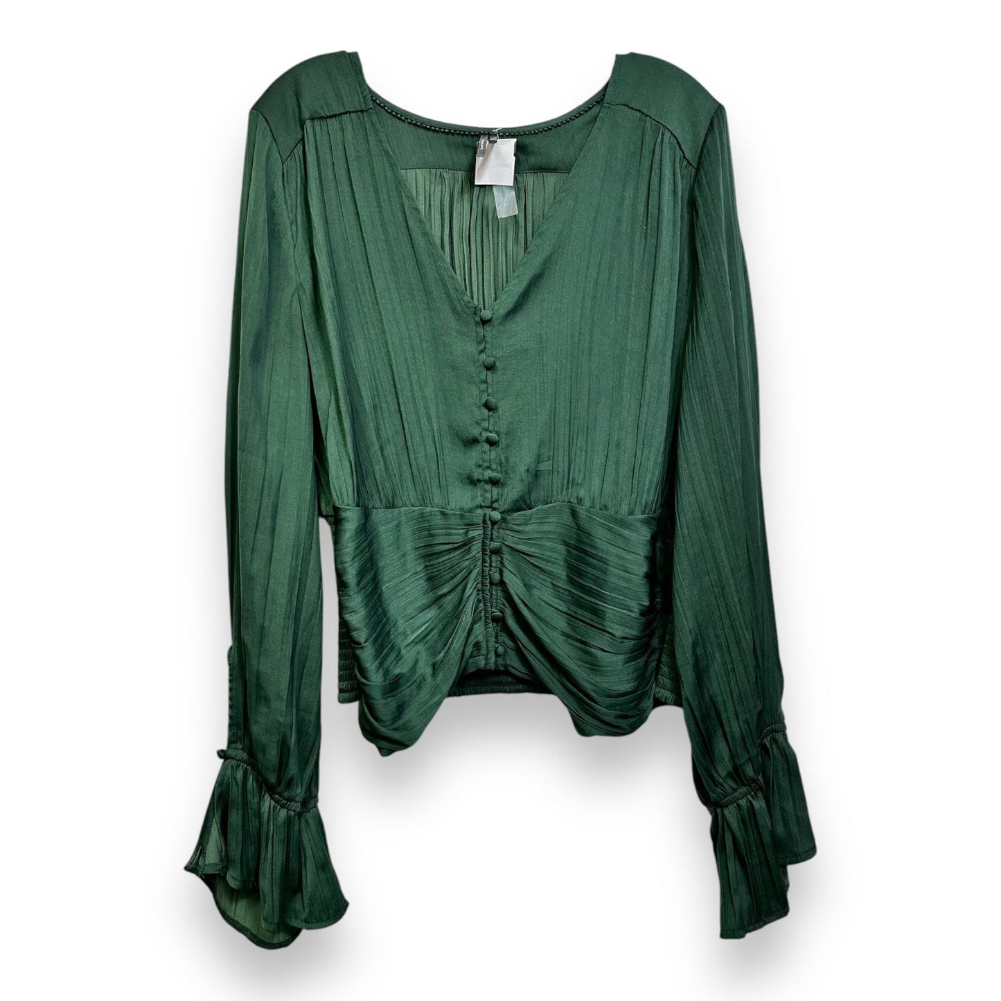 Top Long Sleeve By Anthropologie In Green, Size: Xl