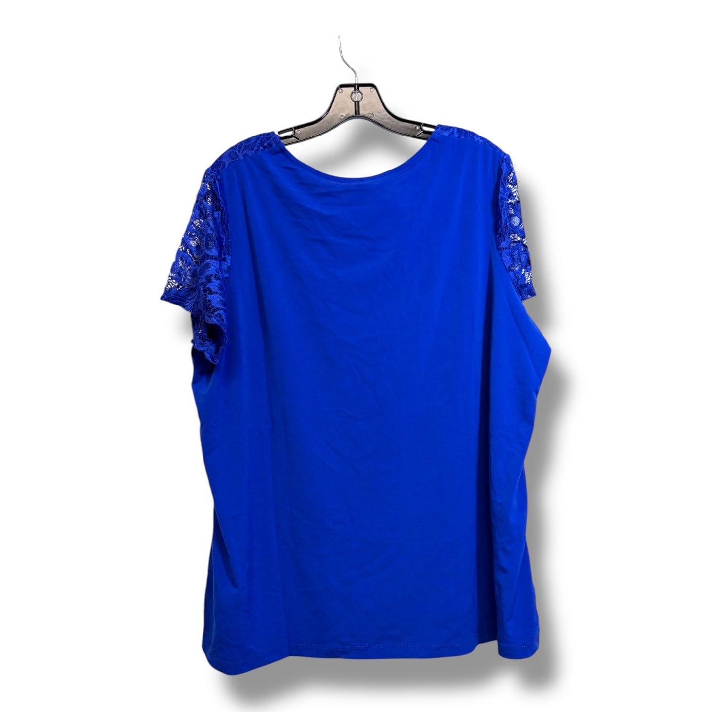 Top Short Sleeve By Susan Graver In Blue, Size: 2x