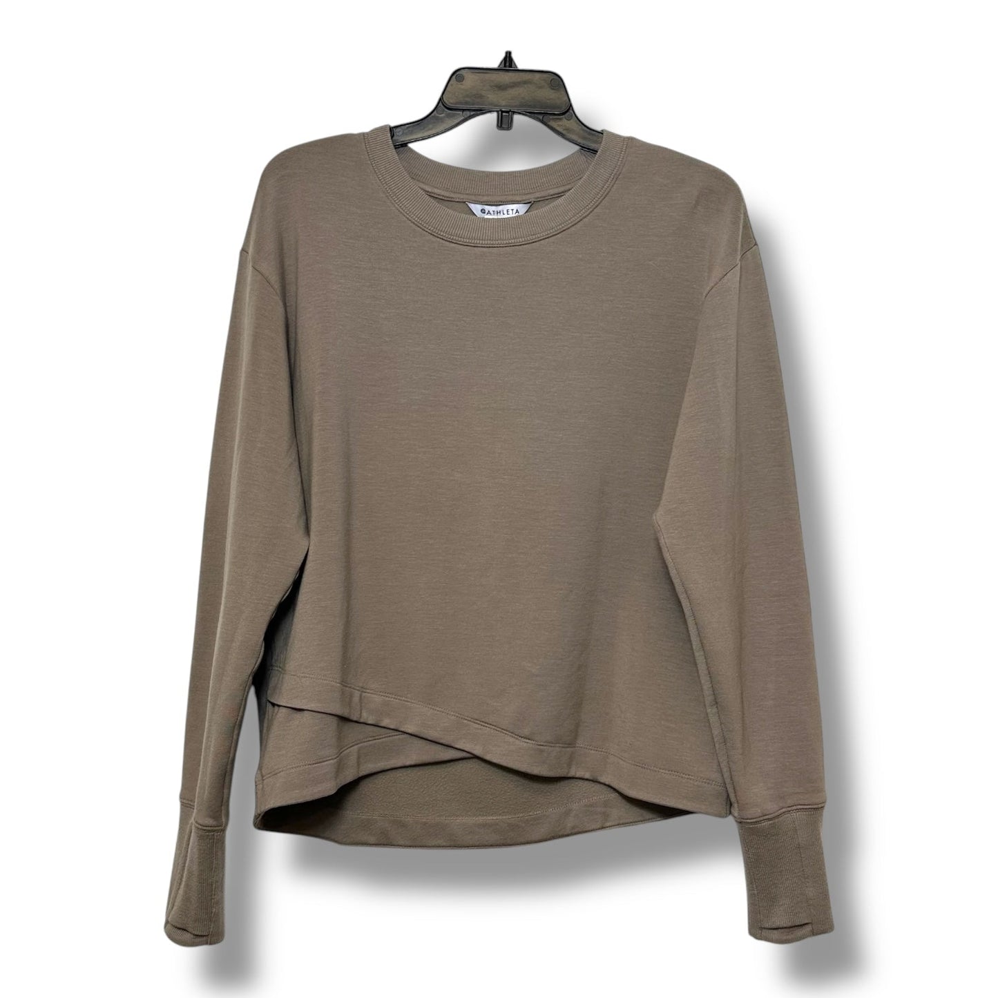 Athletic Top Long Sleeve Crewneck By Athleta In Brown, Size: M