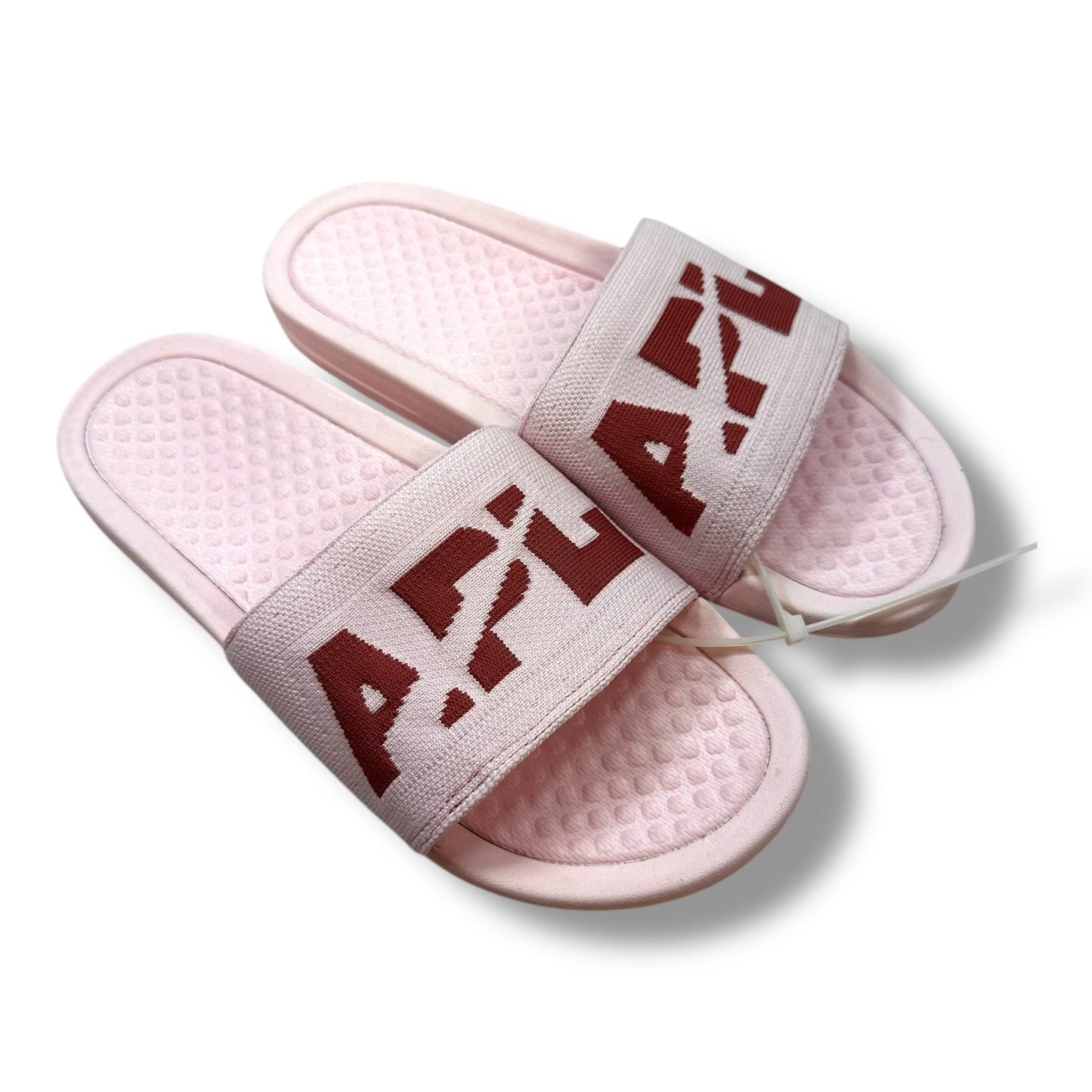 APL Big Logo TechLoom Slides Sandals Flats By Clothes Mentor In Pink, Size: 9