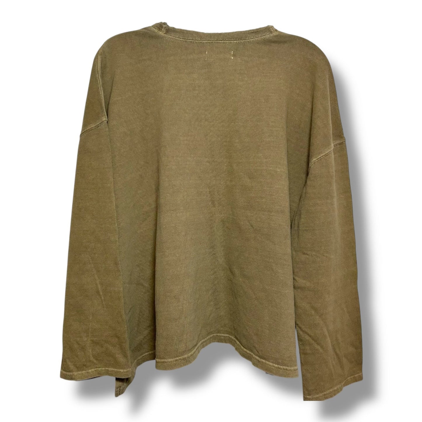 Top Long Sleeve Basic By Madewell In Green, Size: M