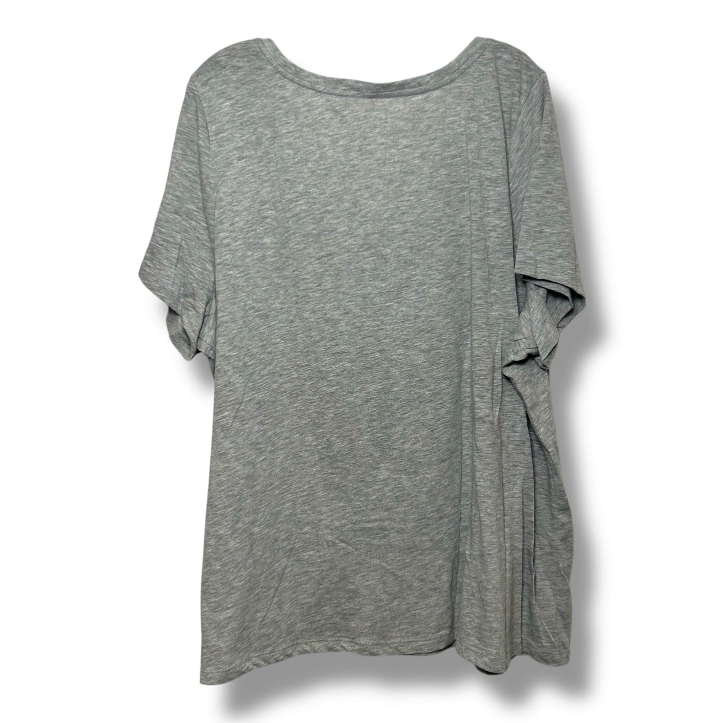 Top Short Sleeve Basic By Lane Bryant In Grey, Size: 3x