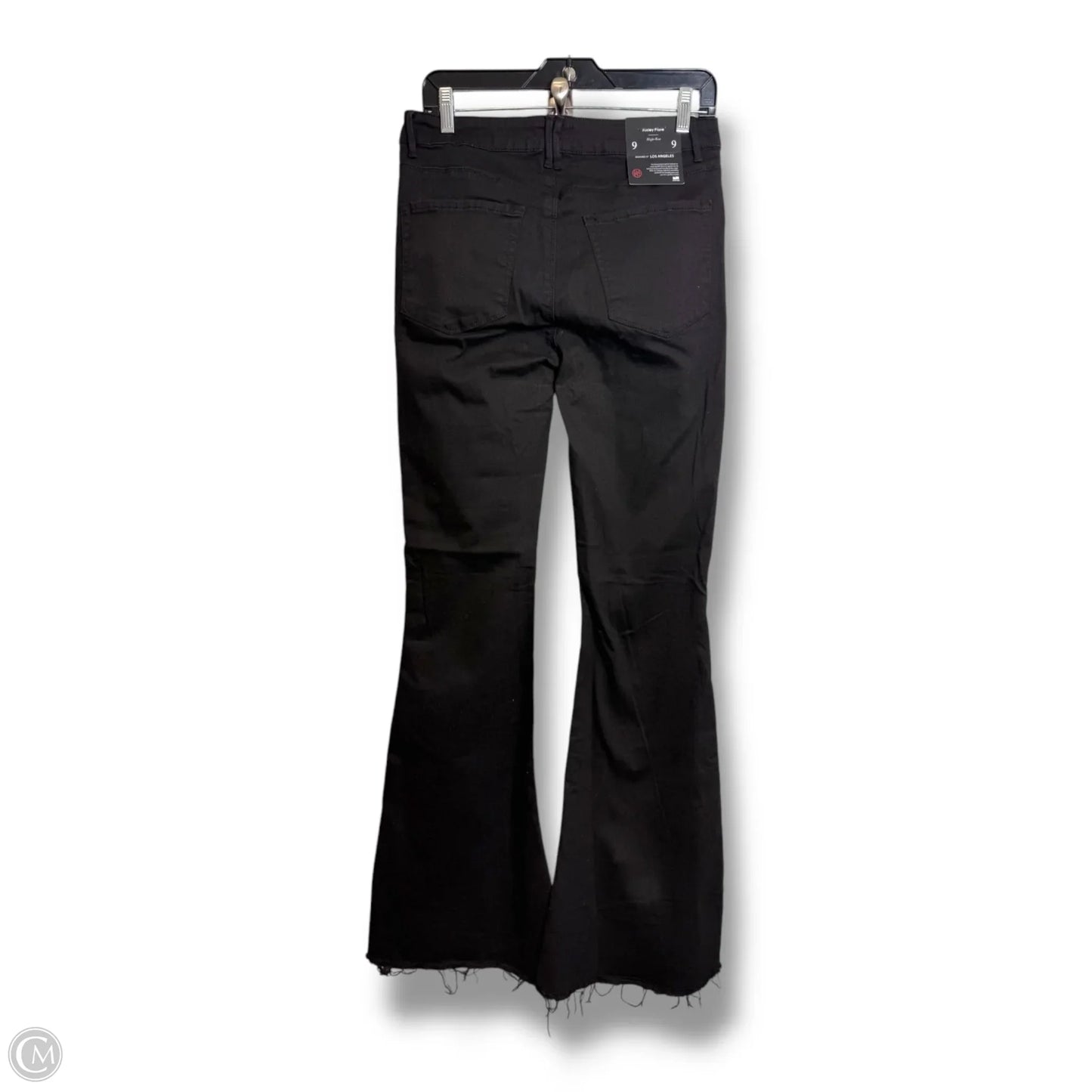 Jeans high rise Flared By Clothes Mentor In Black Denim, Size: 8