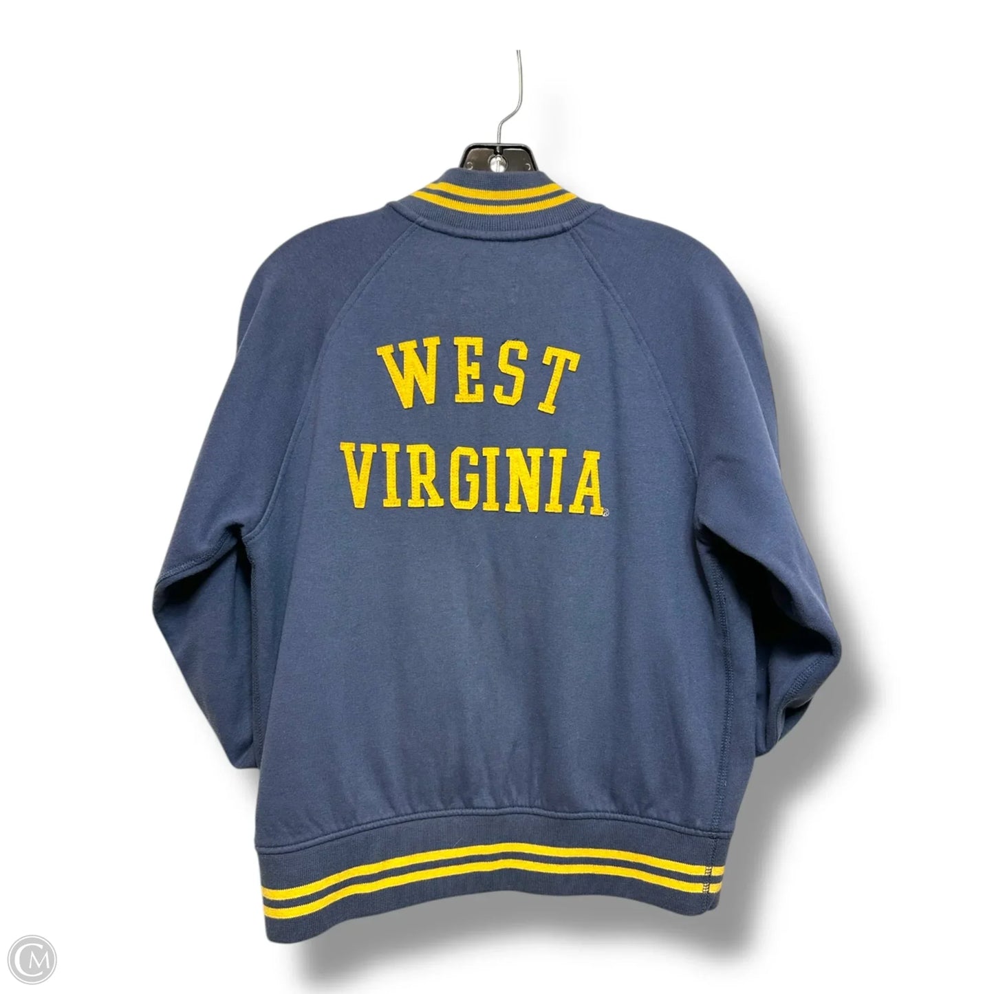 WVU WEST VIRGINIA Athletic Jacket By Cme In Navy, Size: M