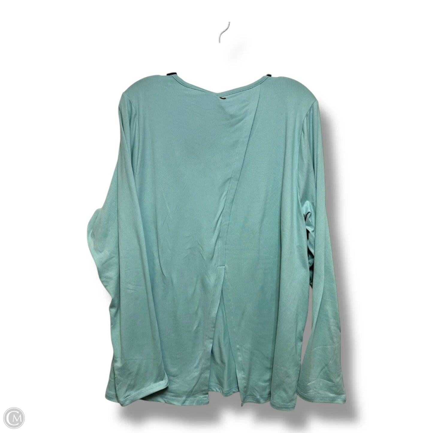 Athletic Top Long Sleeve Crewneck By Livi Active In Teal, Size: 2x