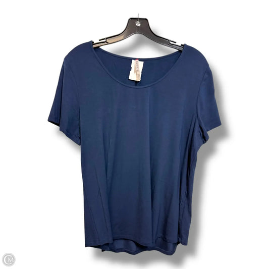 Top Short Sleeve Basic By Soma In Navy, Size: L