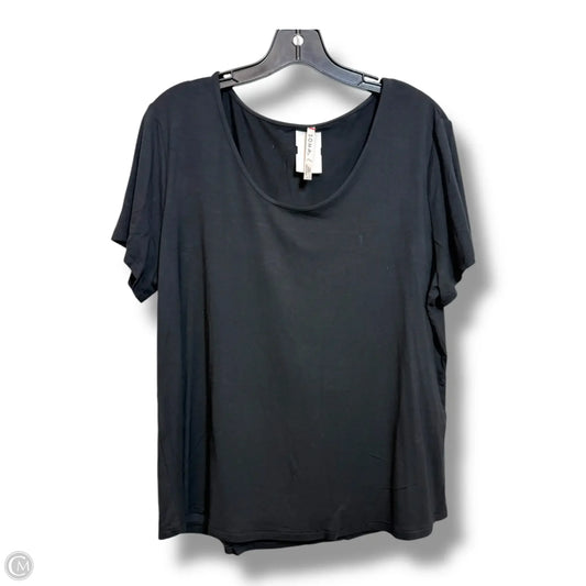 Top Short Sleeve Basic By Soma In Black, Size: L