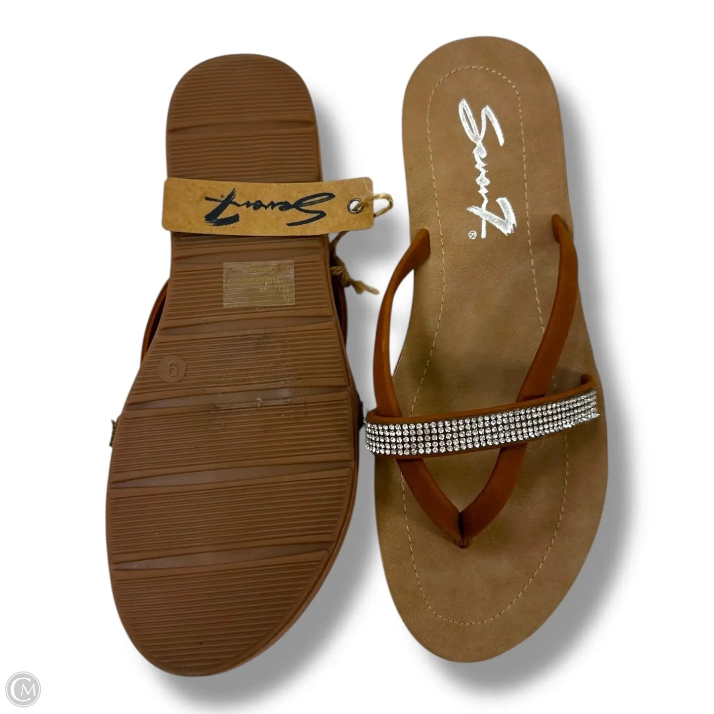 Sandals Flats By Seven 7 In Tan, Size: 9