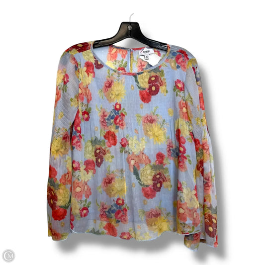 Top Long Sleeve By Kensie In Floral Print, Size: M