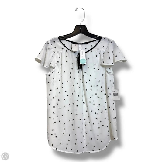 Top Short Sleeve By Kensie In White, Size: S