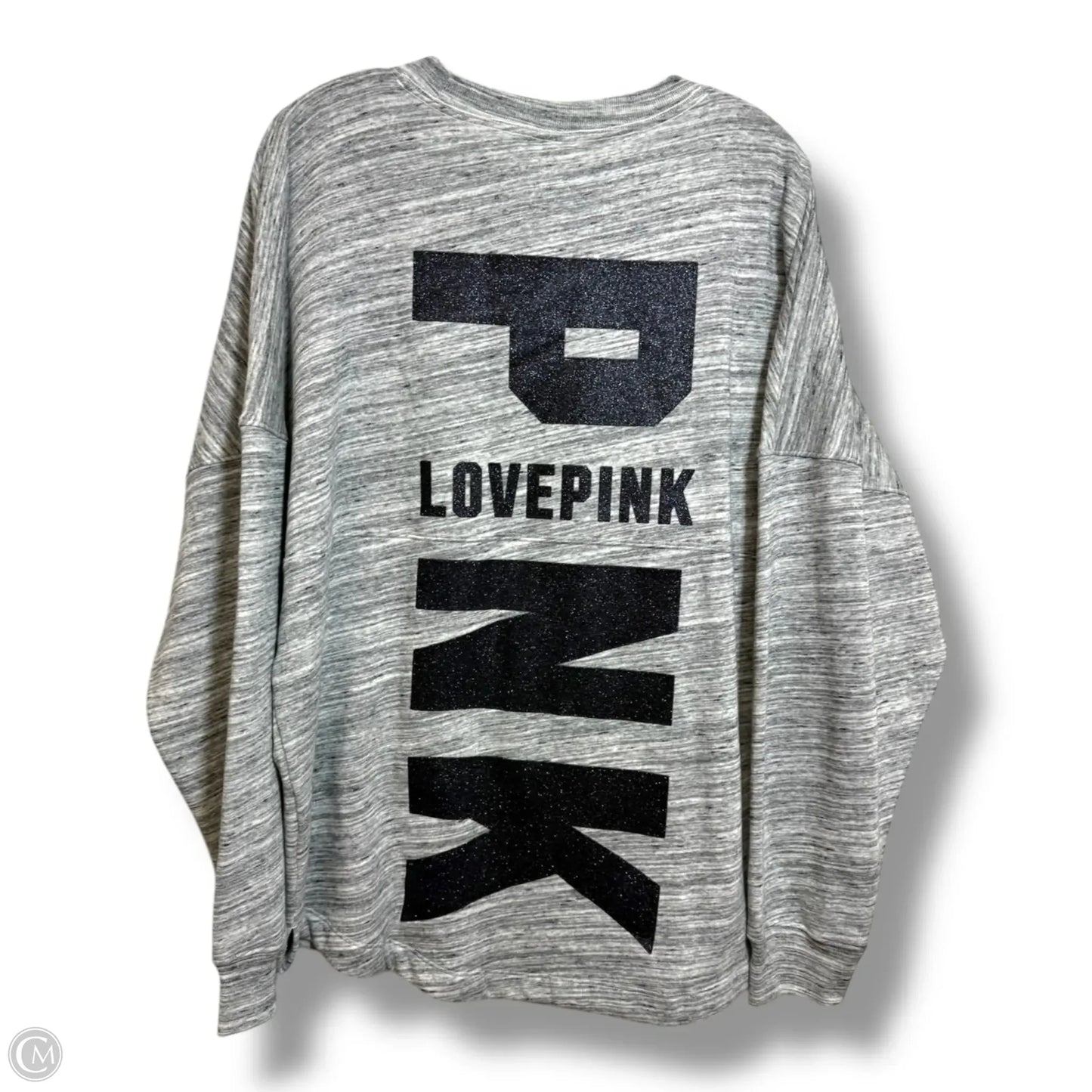 Sweatshirt Crewneck By Pink In Grey, Size: L