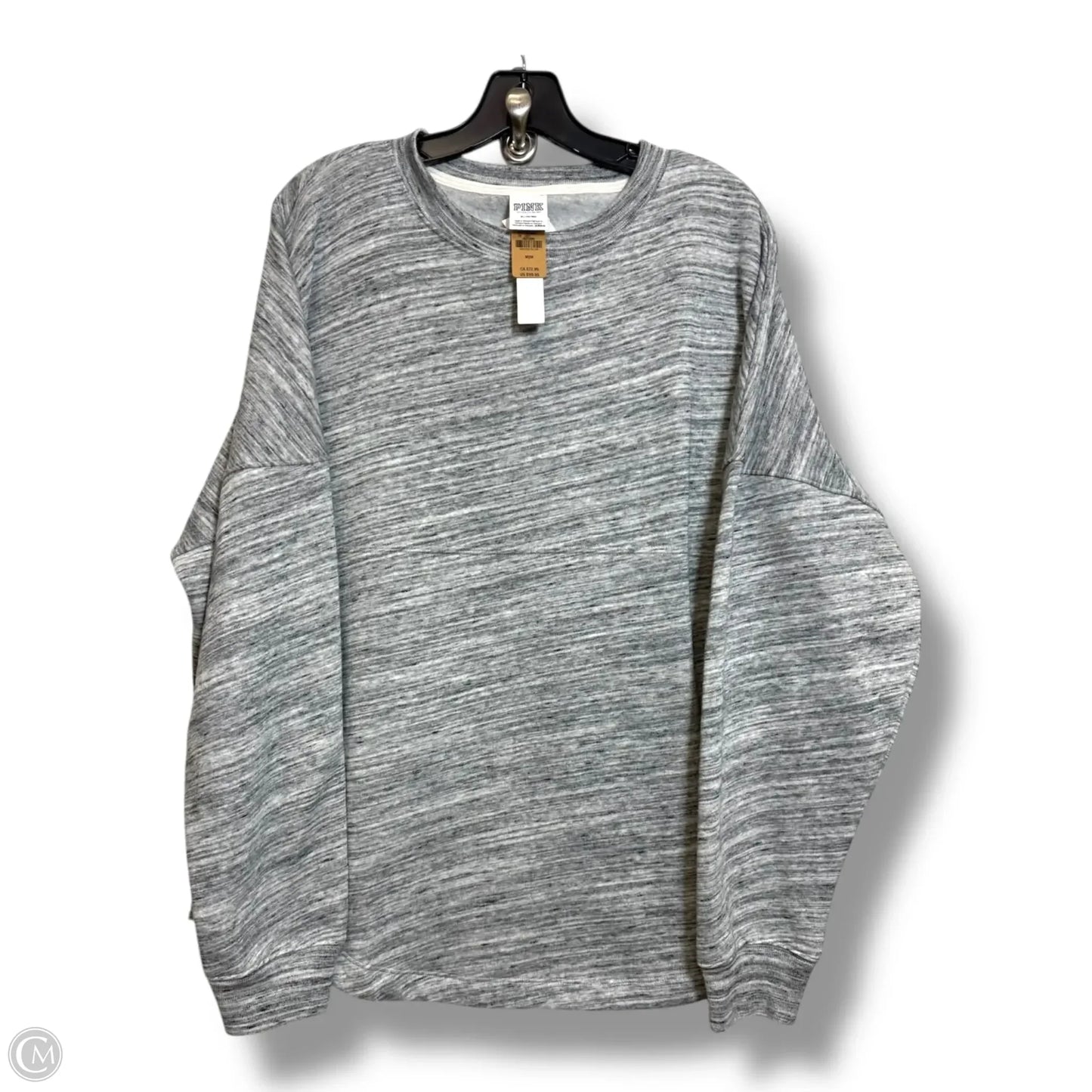 Sweatshirt Crewneck By Pink In Grey, Size: M