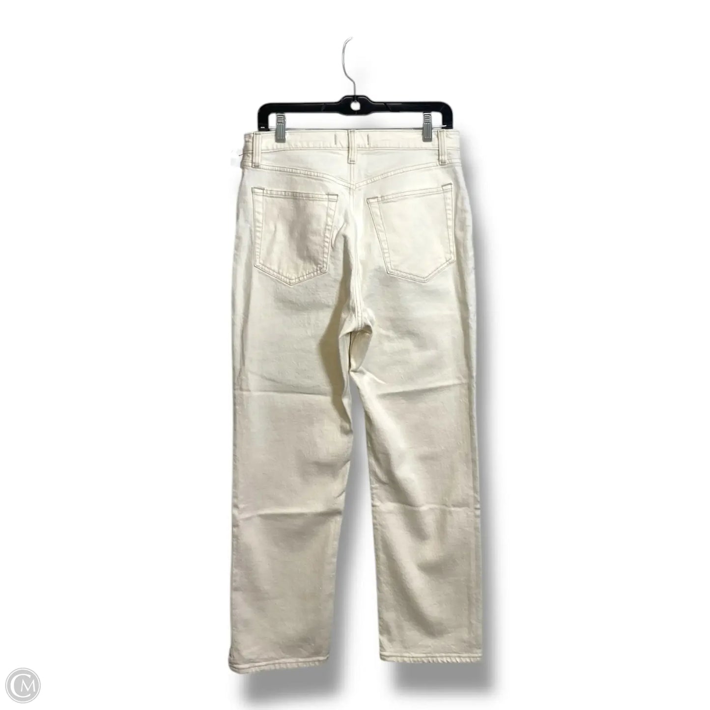 Jeans The Ankle Straight Ultra High Rise By Abercrombie And Fitch In Ivory, Size: 10