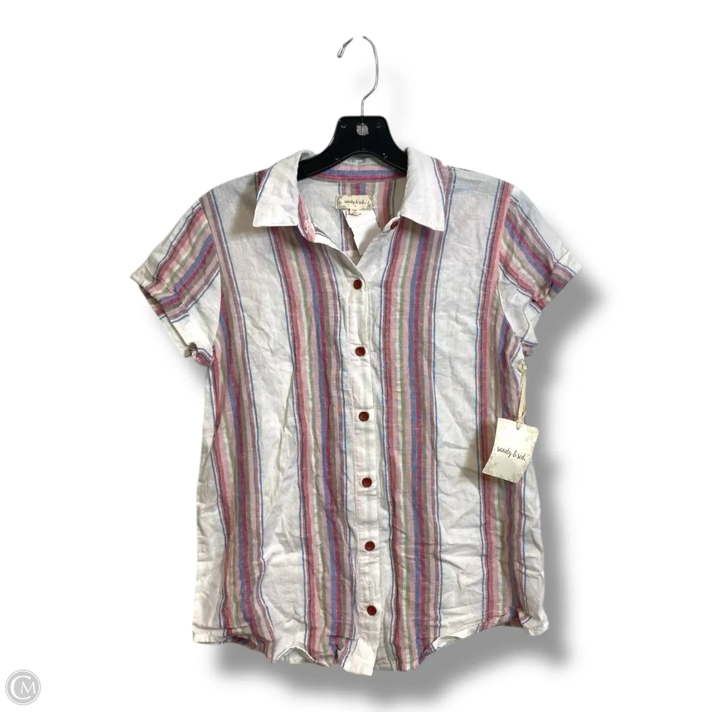 Top Short Sleeve By Clothes Mentor In Striped Pattern, Size: S