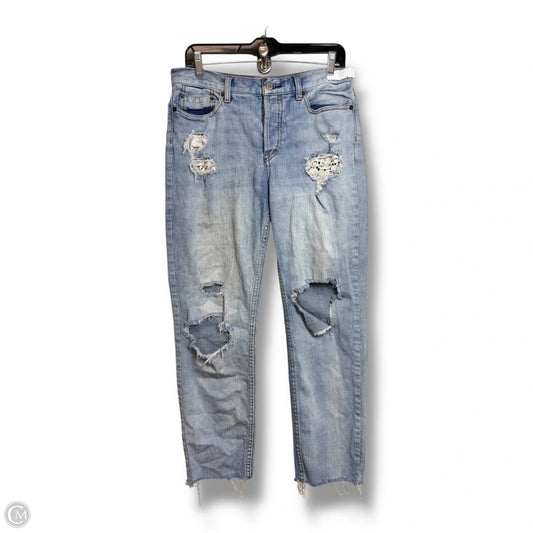 Jeans Straight By Free People In Blue Denim, Size: 6