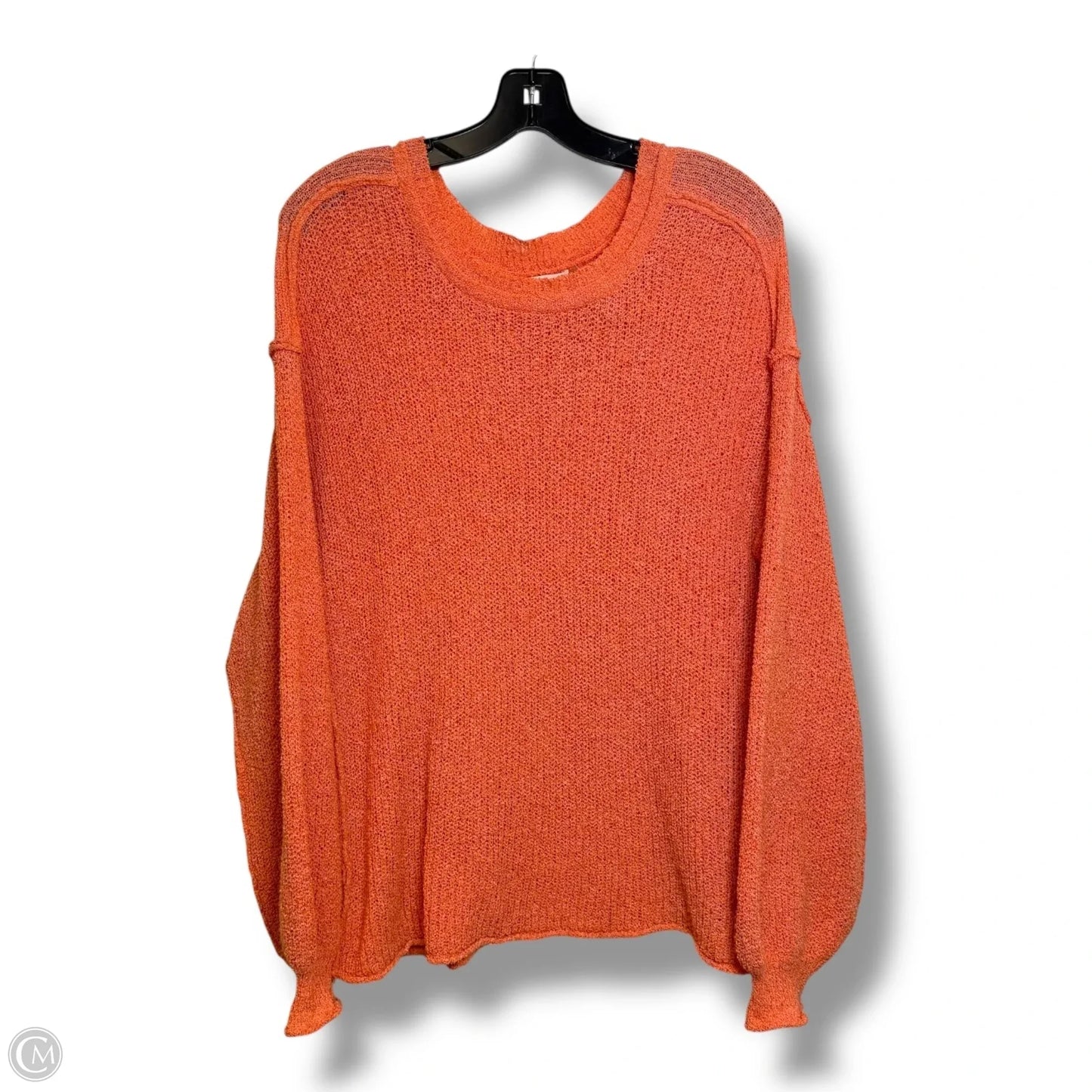 Top Long Sleeve By Pol In Orange, Size: L