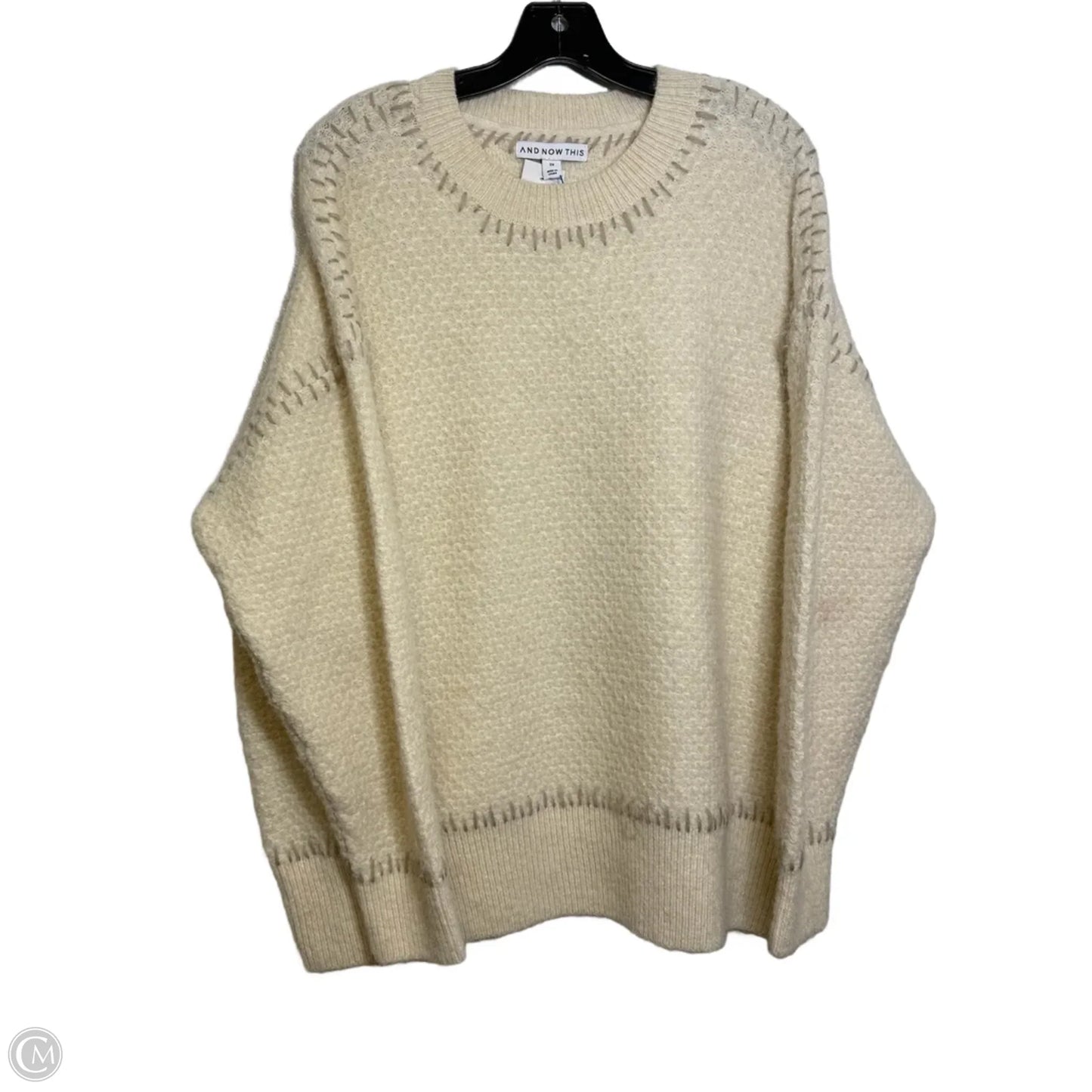 Sweater By Clothes Mentor In Ivory, Size: 2x