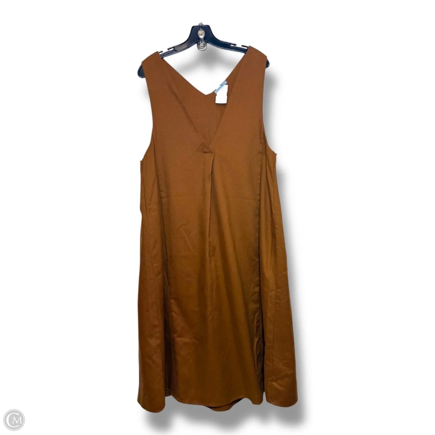 Dress Casual Midi By Cme In Tan, Size: L