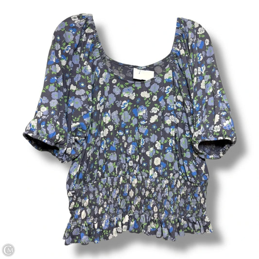 Top Short Sleeve By Loft In Floral Print, Size: Xl