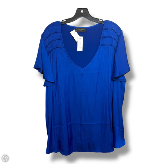 Top Short Sleeve By Lane Bryant In Blue, Size: 1x