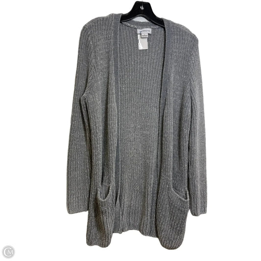 Cardigan By Liz Claiborne In Grey, Size: L