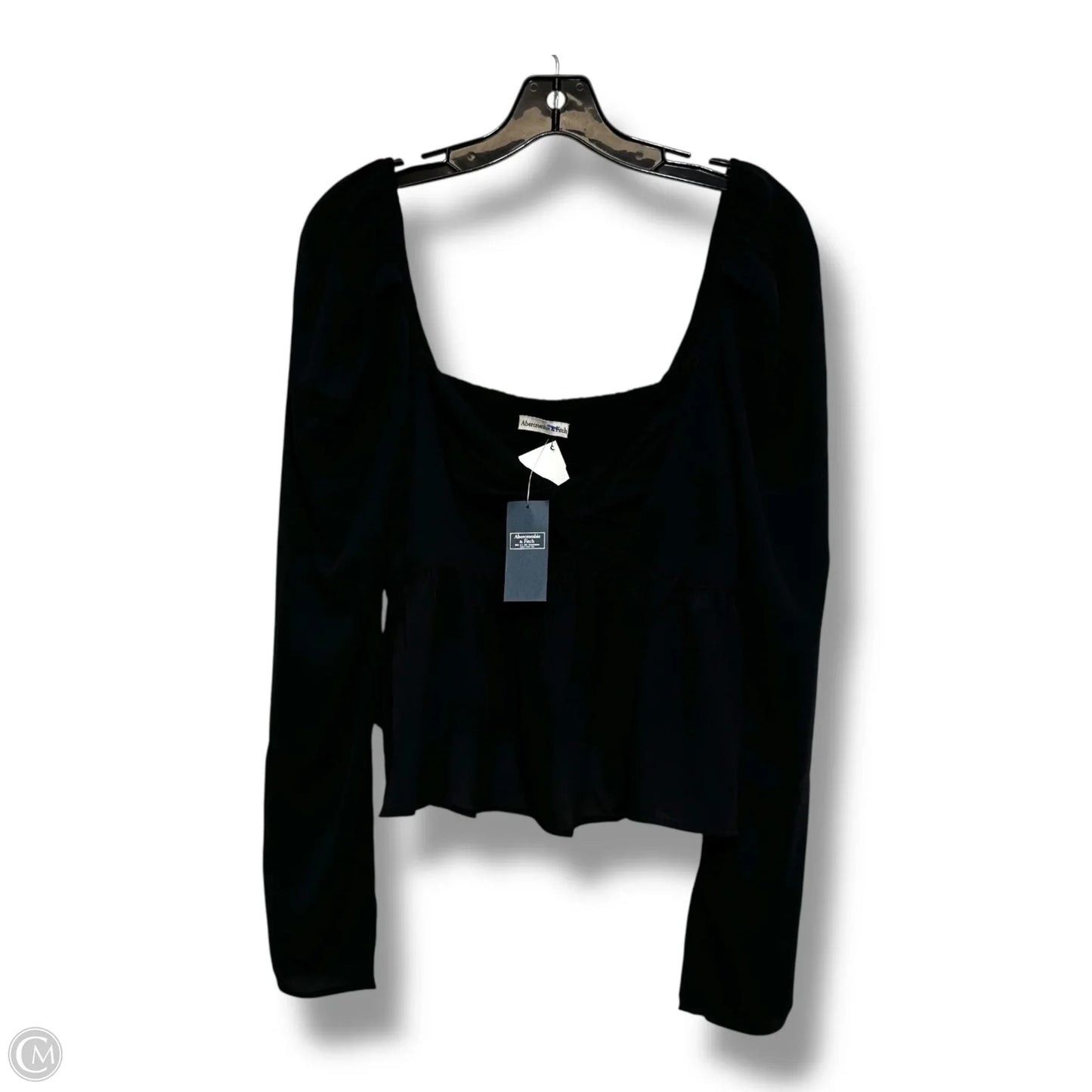 Top Long Sleeve By Abercrombie And Fitch In Black, Size: L