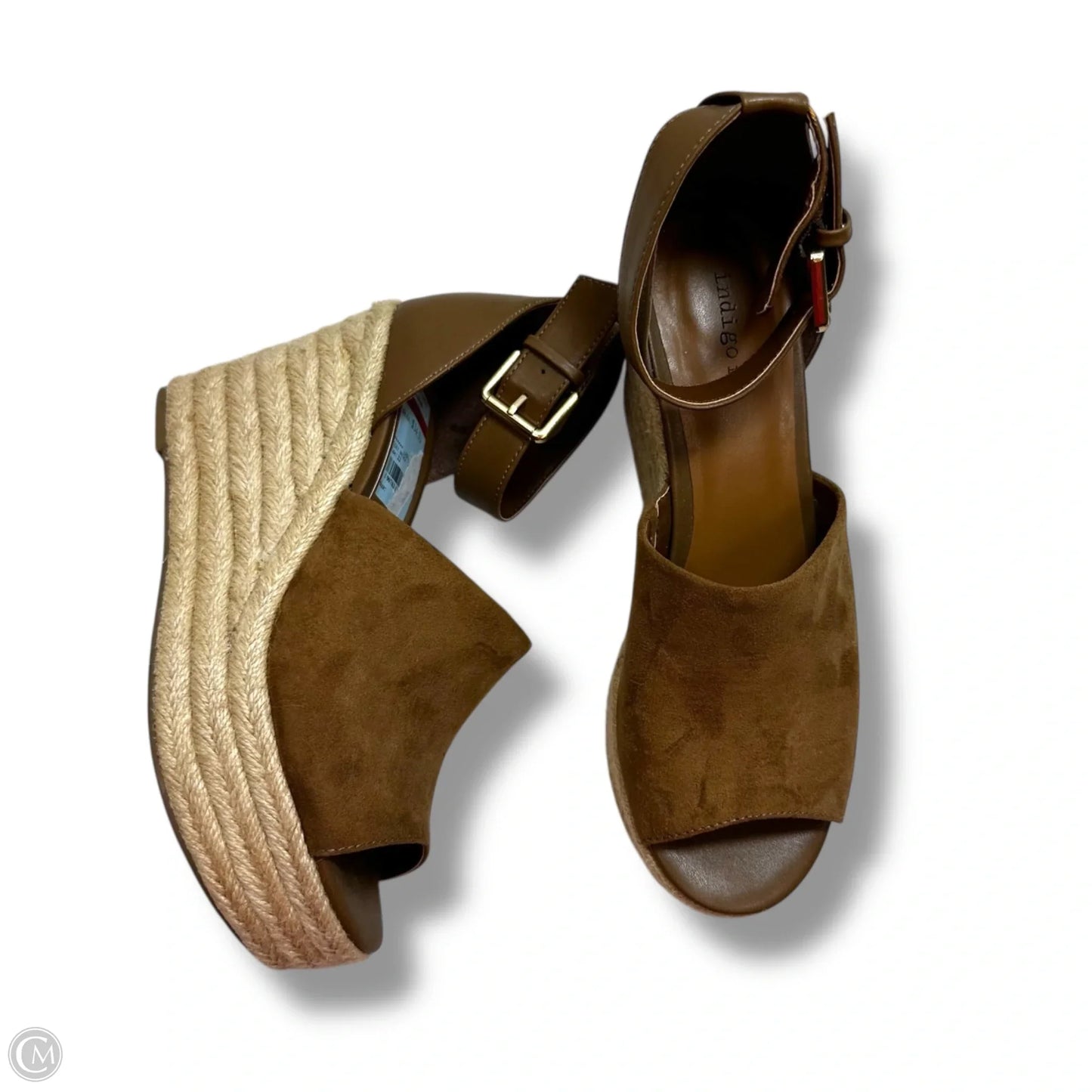 Sandals Heels Wedge By Indigo Rd In Brown, Size: 8.5