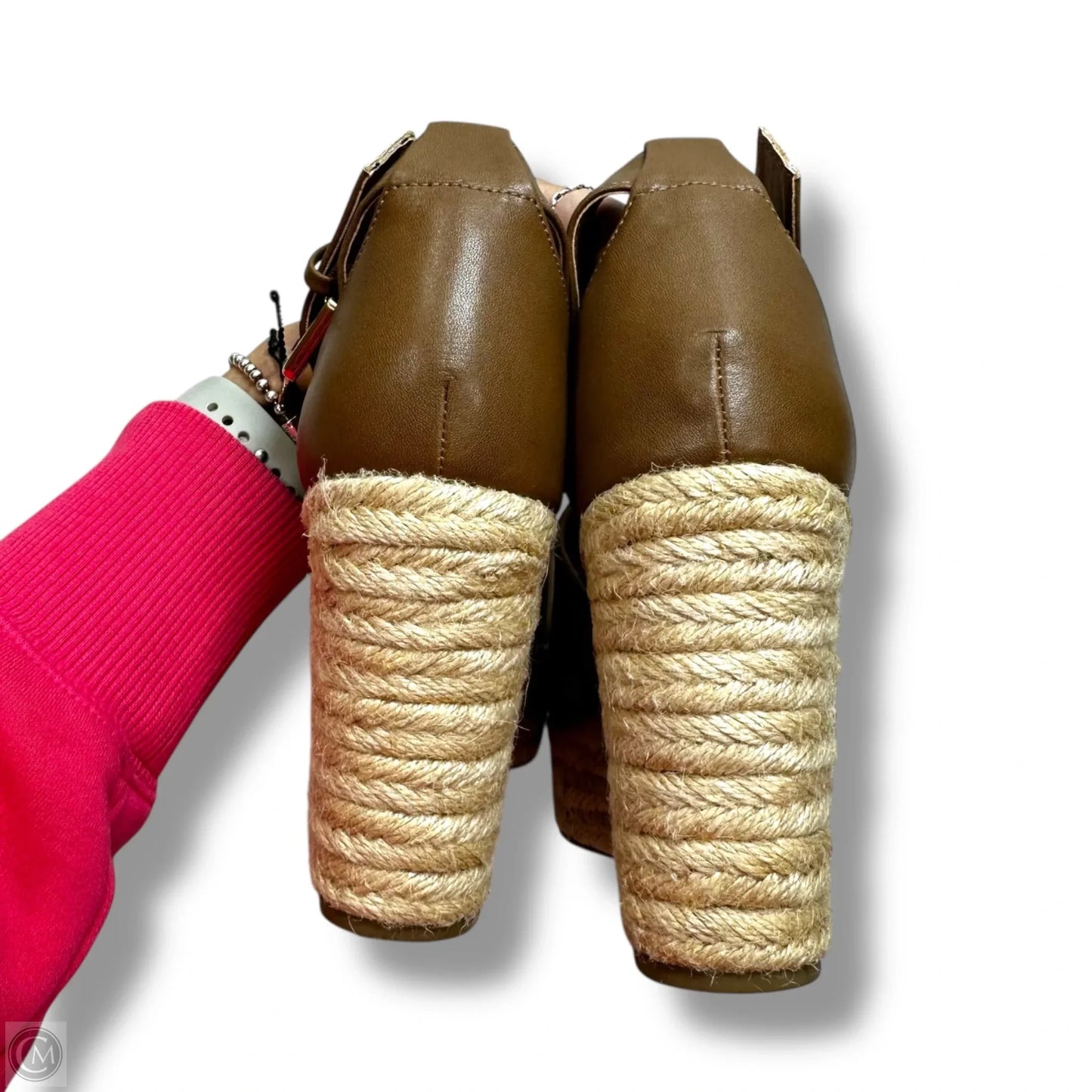 Sandals Heels Wedge By Indigo Rd In Brown, Size: 8.5