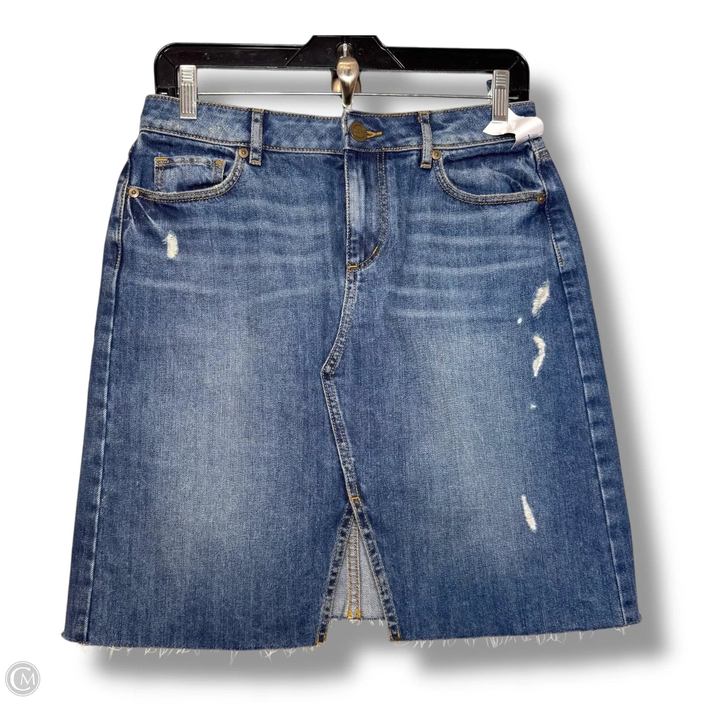 Skirt Mini & Short By Loft In Blue Denim, Size: 4