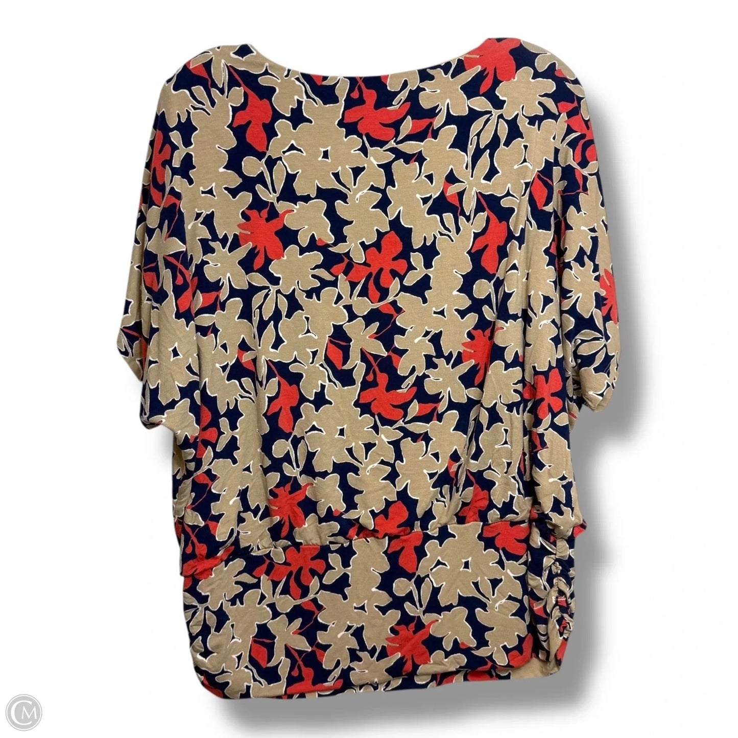 Top Short Sleeve By Chicos In Multi-colored, Size: Xl