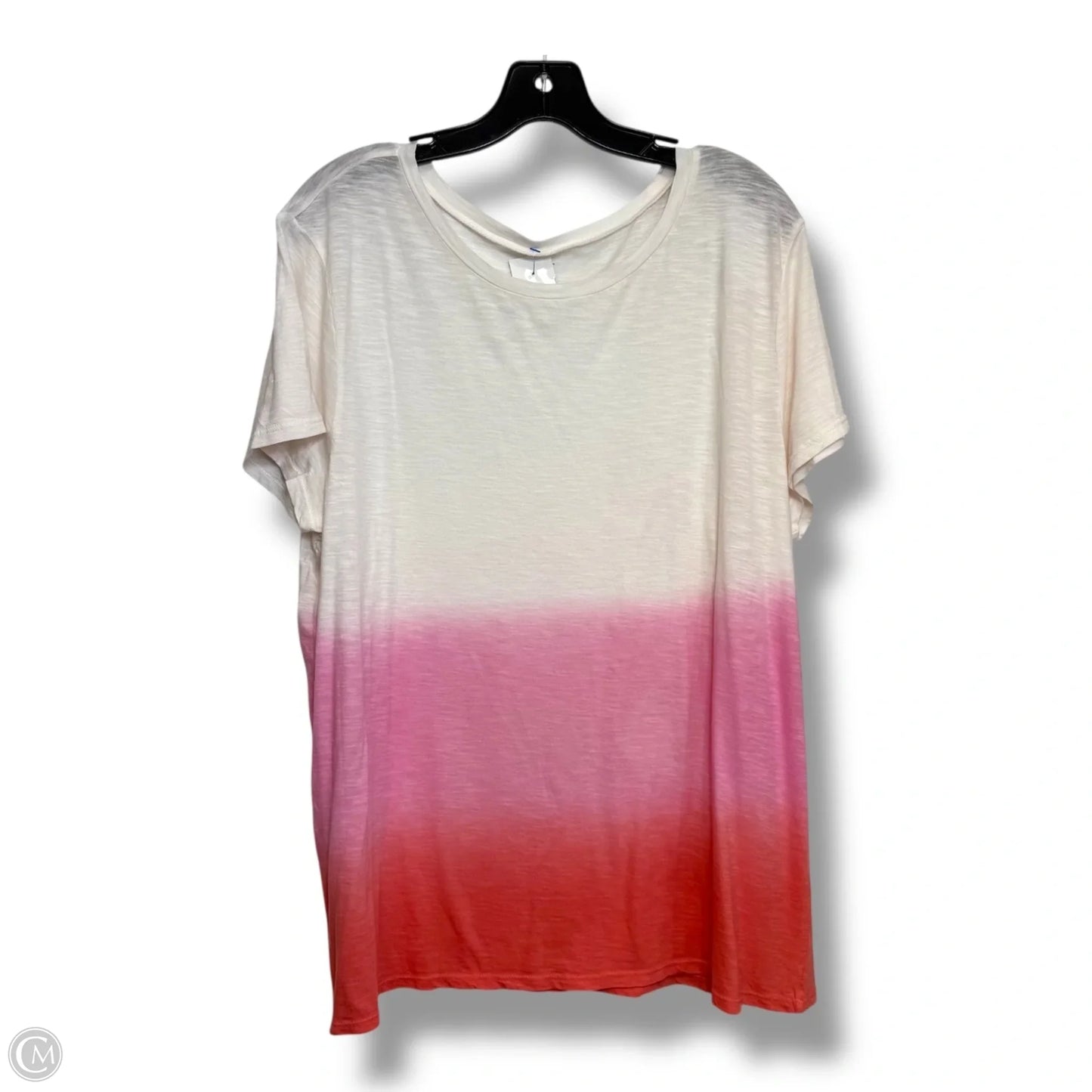 Top Short Sleeve Basic By Loft In Tie Dye Print, Size: Xl