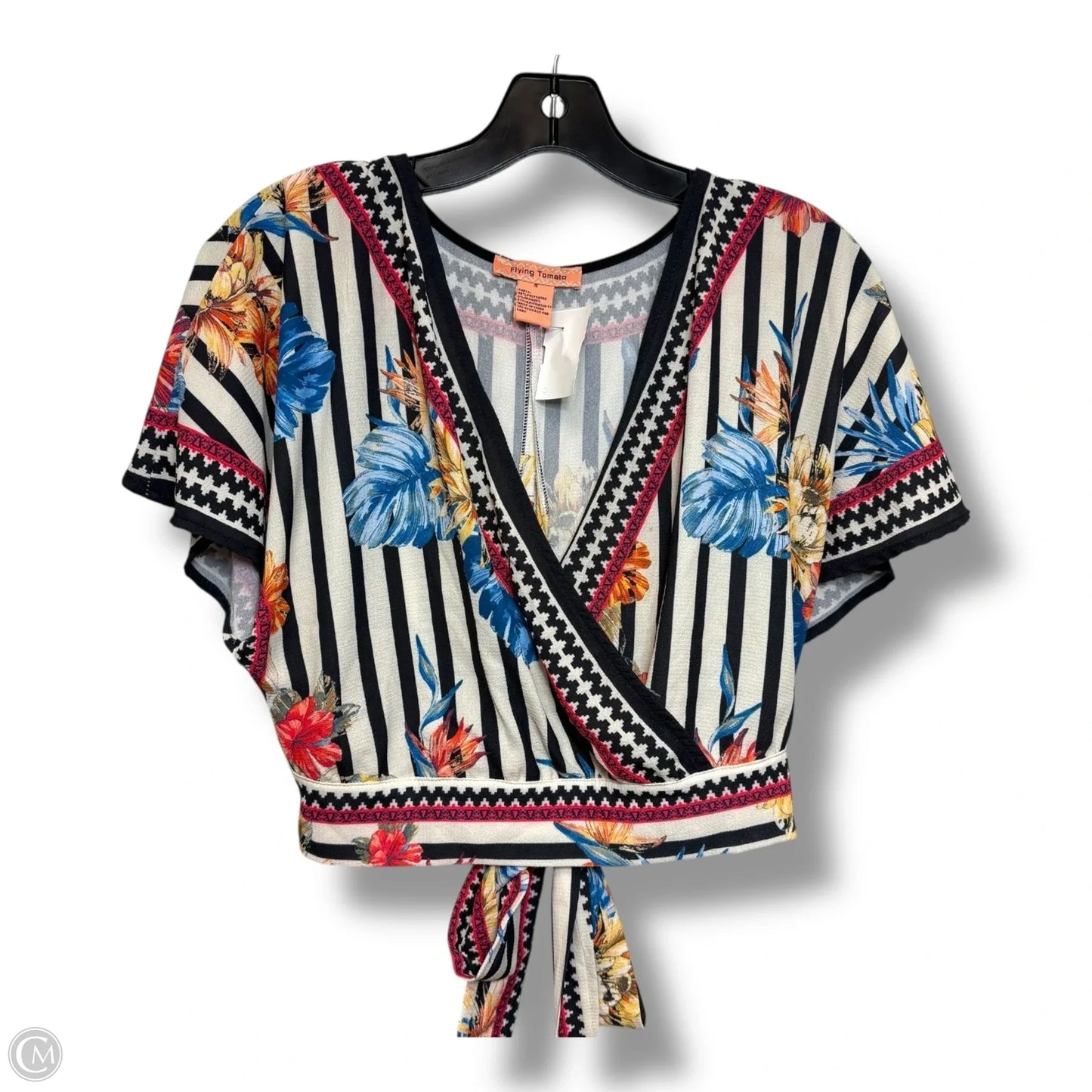 Top Short Sleeve By Flying Tomato In Multi-colored, Size: S