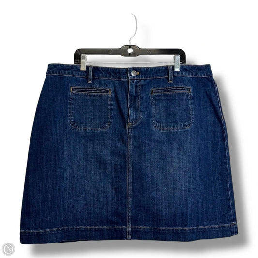 Skirt Mini & Short By Talbots In Blue Denim, Size: 18