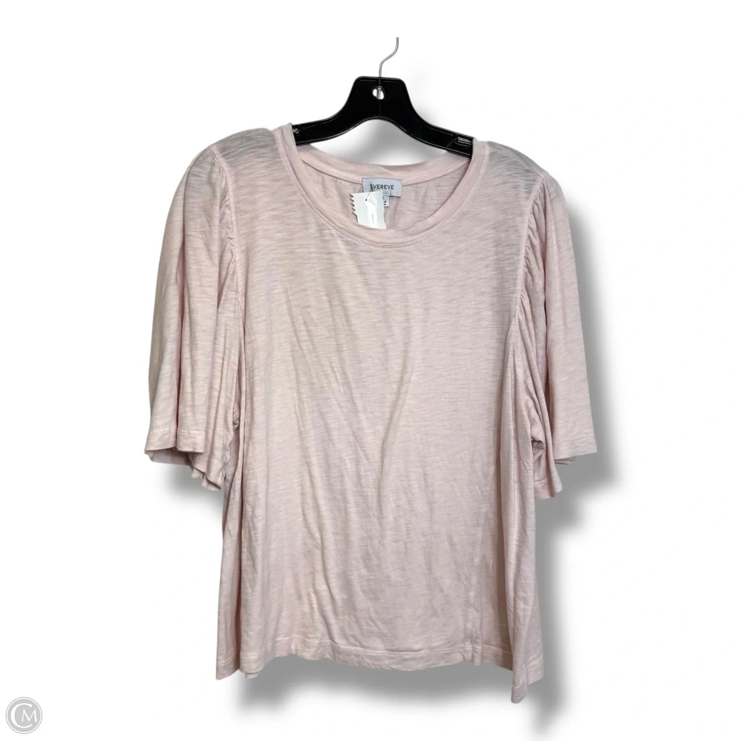 Top Short Sleeve Basic By Evereve In Pink, Size: Xl