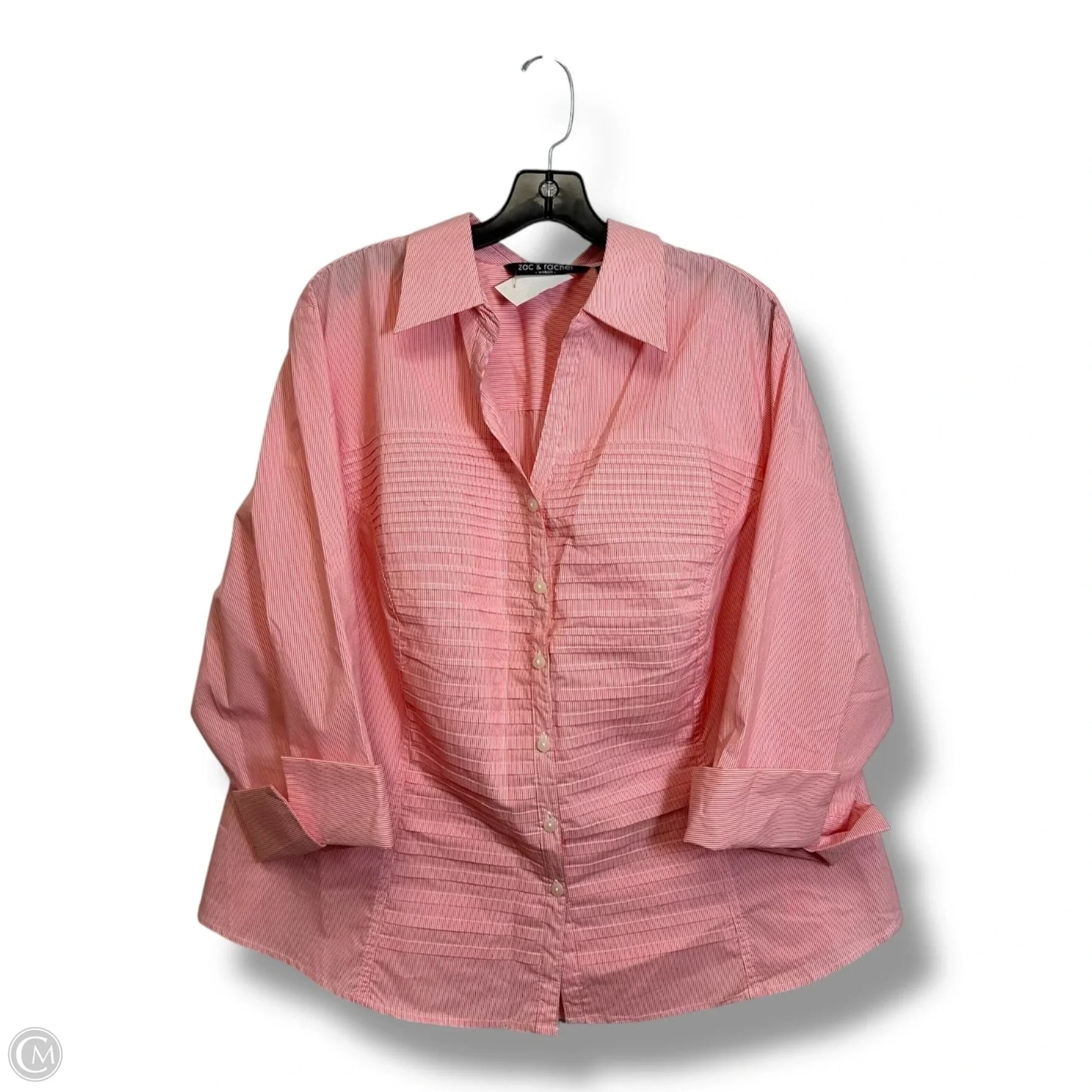 Top 3/4 Sleeve By Zac And Rachel In Red, Size: 3x